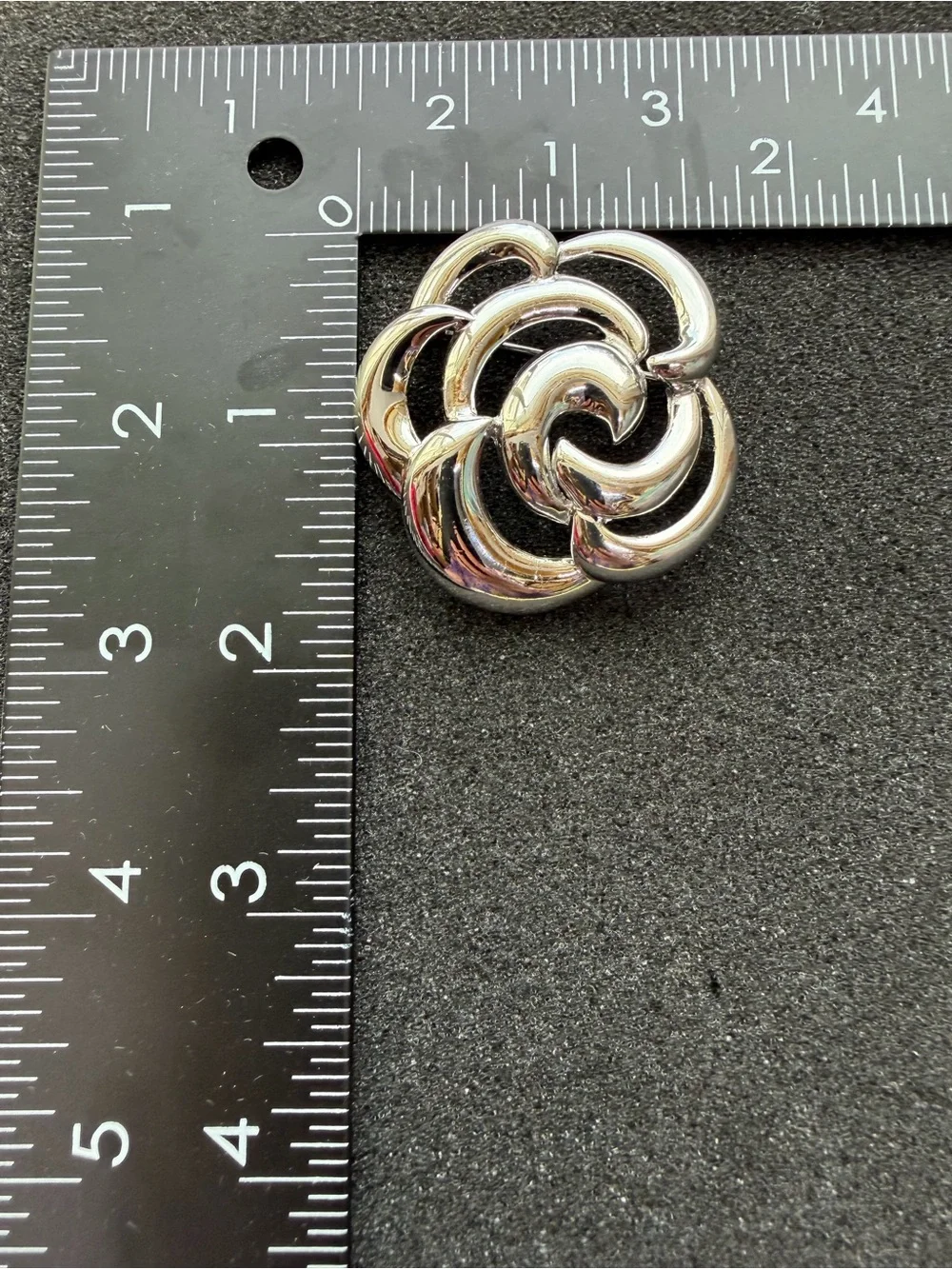 Vintage Napier Silver tone Swirl Design Brooch
